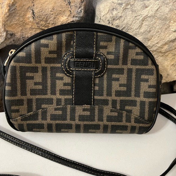 Vintage Fendi Zucca Mini Crossbody Clutch Bag - Picture 2 of 16